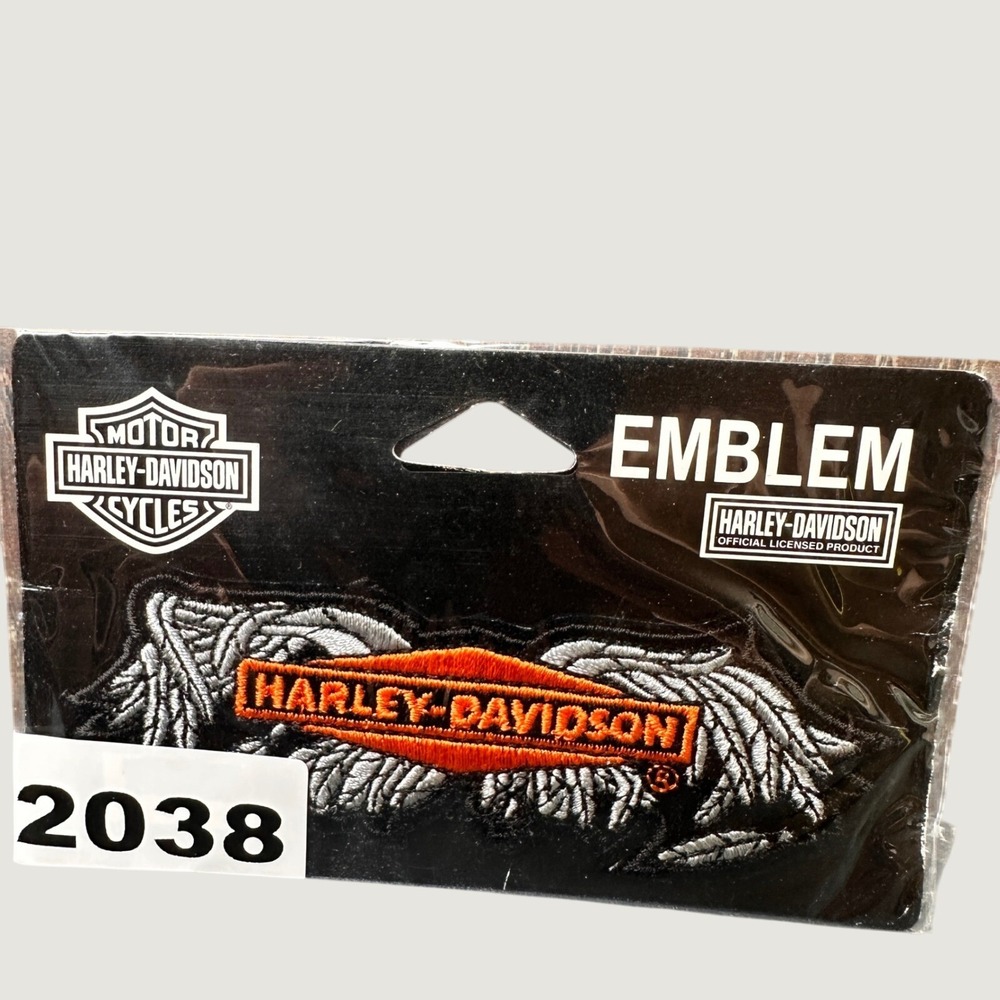 NEW 2007 Harley-Davidson 4" Embroidered Winged Logo Sew-On Patch Emblem Rare Y2K